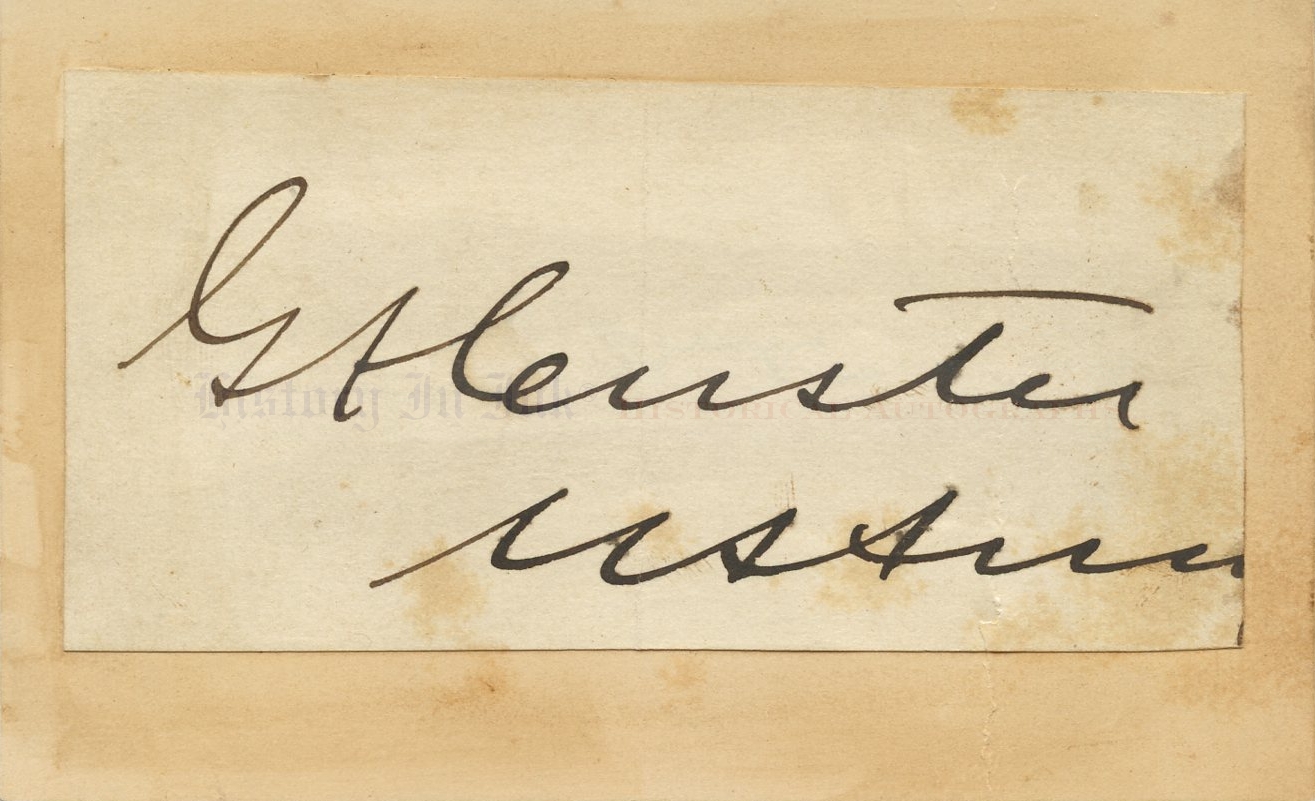 Custer Autograph 1431577 Bold signature of the 7th Cavalry